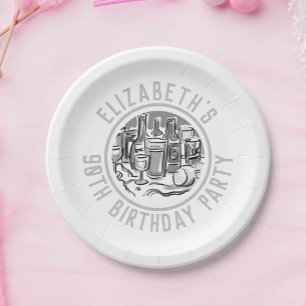 Celebration of Age 90th Birthday Paper Plates