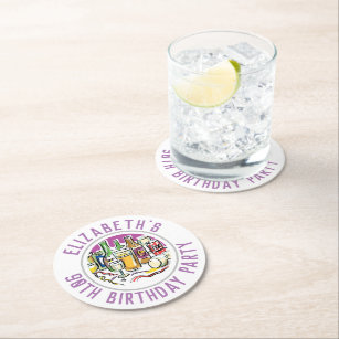 90th Birthday Coasters Drink Coasters Zazzle