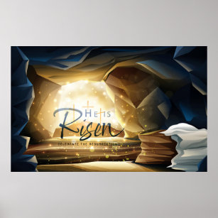Celebration of Easter He Is Risen Holy  Poster