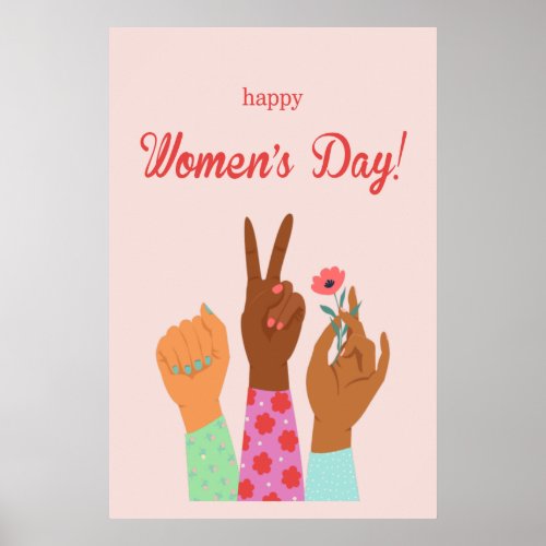 Celebration of International Womens Day Card Poster