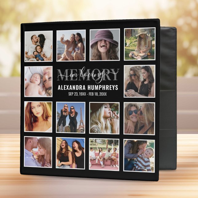 Celebration of Life 14 Photo Collage 3 Ring Binder (Creator Uploaded)