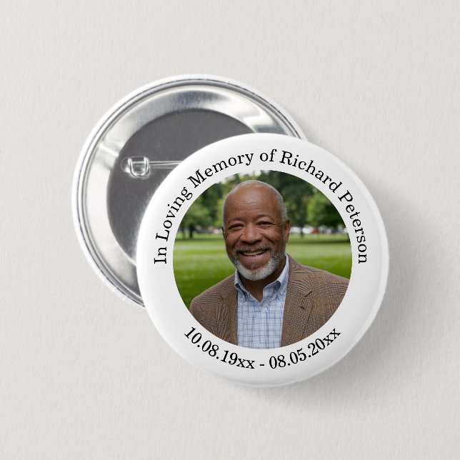 Celebration of Life 1 Special Photo  Button (Front & Back)
