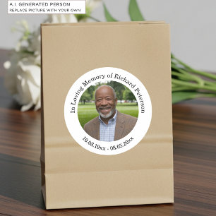 Celebration of Life 1 Special Photo Classic Round Sticker