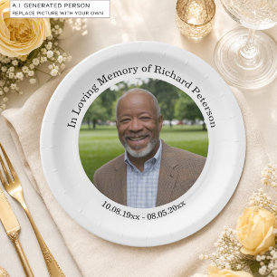 Celebration of Life 1 Special Photo  Paper Plates