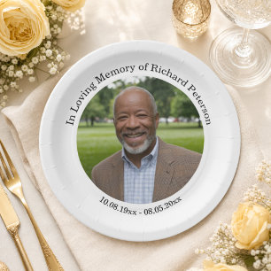 Celebration of Life 1 Special Photo  Paper Plates