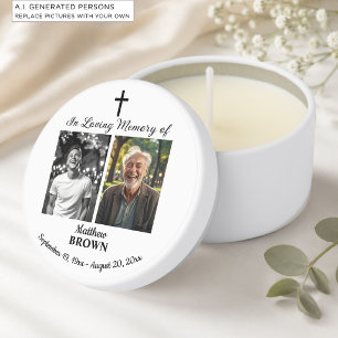 Celebration Of Life 2 Photos Funeral Mini Candle Favors