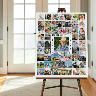 Celebration of Life 55 Photo Collage In Memory Foam Board