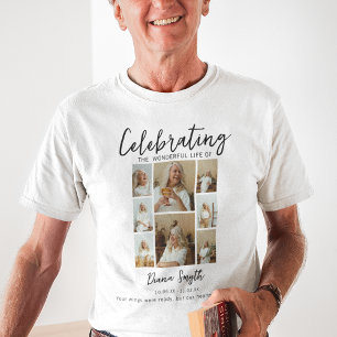 Celebration Of life   8 Photo Collage Memorial T-Shirt