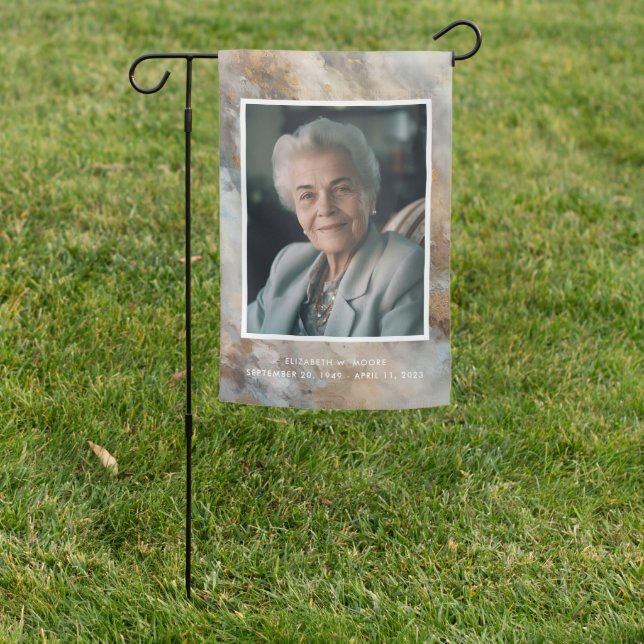 Celebration of Life Abstract Painting Memorial Garden Flag (In SItu)