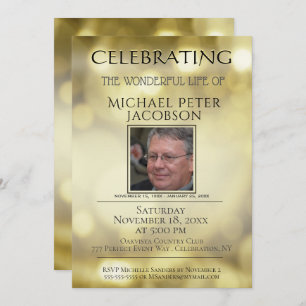 Celebration of Life - Add Photo Invitation
