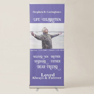 Celebration of Life Always Loved Memorial  Retractable Banner