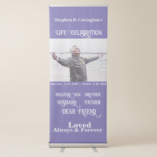 Celebration of Life Always Loved Memorial  Retractable Banner