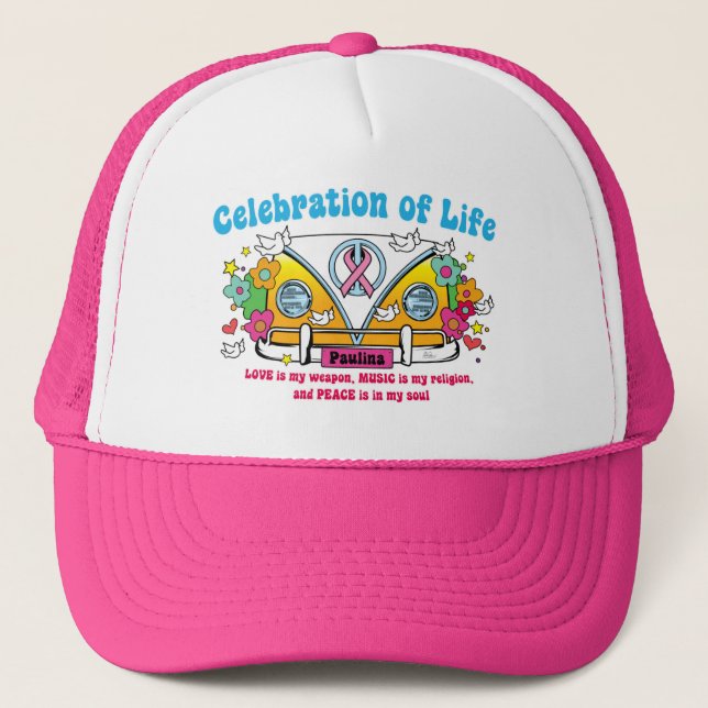 Celebration of Life!  Ballcap Trucker Hat (Front)