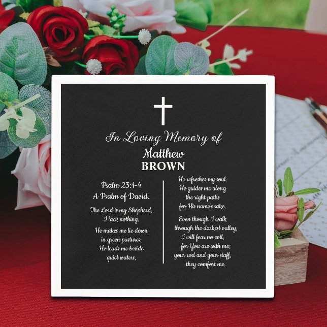 Celebration Of Life Bible Verse Funeral Napkins (Creator Uploaded)