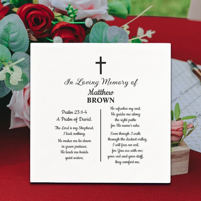 Celebration Of Life Bible Verse Funeral Napkins (Creator Uploaded)
