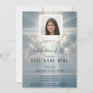 Celebration of Life - Calm Waters Invitation