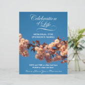 Celebration of Life Cherry Blossoms Invitation (Standing Front)