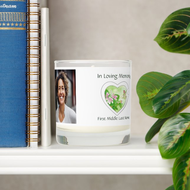Celebration of Life Christian Keepsake Hummingbird Scented Candle (Shelf)