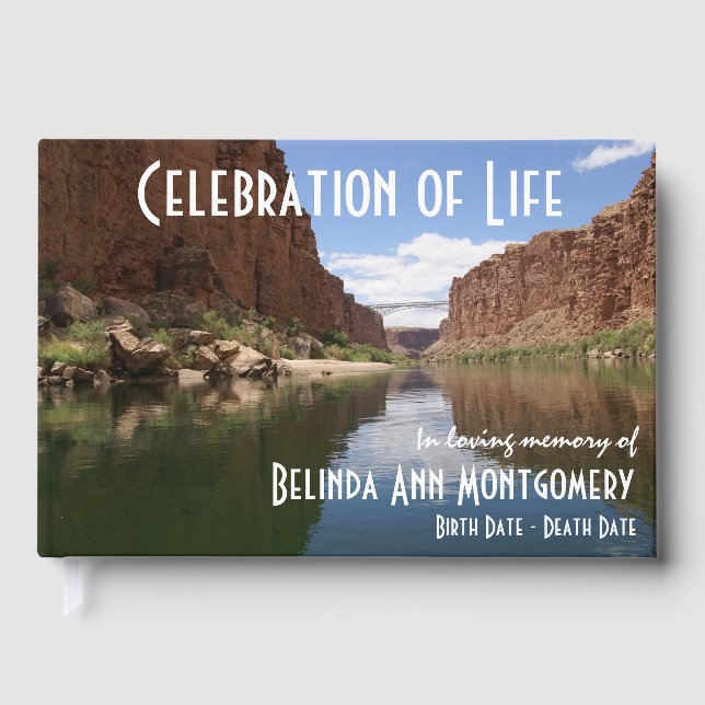 Celebration Of Life Colorado River Memorial Guest Book (Front)