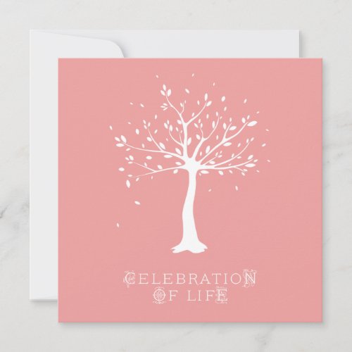 Celebration of Life _ Custom _ Elegant Tree Motif Invitation