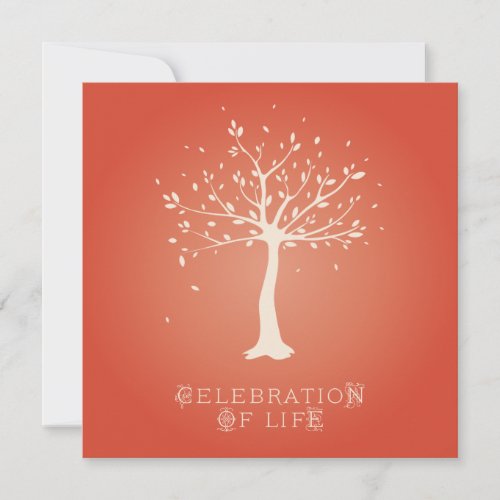 Celebration of Life _ Custom _ Elegant Tree Motif Invitation