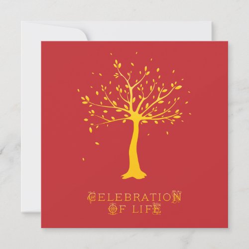 Celebration of Life _ Custom _ Elegant Tree Motif Invitation