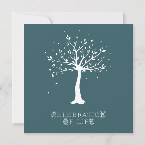 Celebration of Life _ Custom _ Elegant Tree Motif Invitation