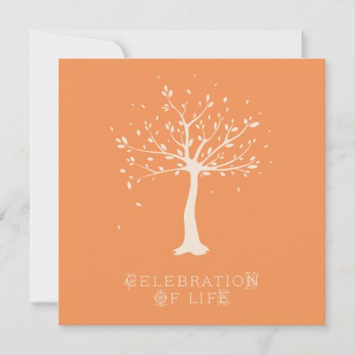 Celebration of Life _ Custom _ Elegant Tree Motif Invitation