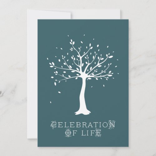 Celebration of Life _ Custom _ Elegant Tree Motif Invitation