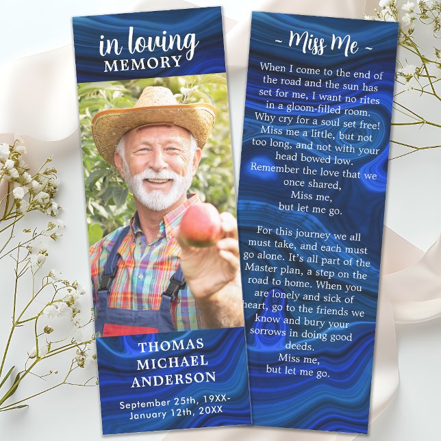 Celebration Of Life Custom Photo Memorial Funeral Bookmarks (Creator Uploaded)