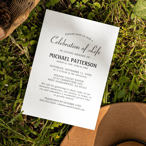 Celebration of Life Elegant Funeral