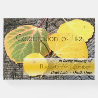 Celebration of Life Fall Aspen Leaves Memorial