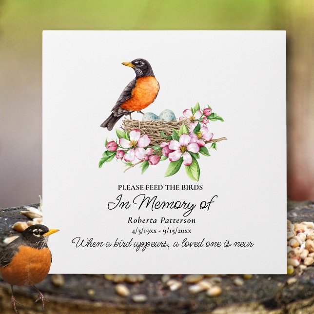 Celebration of Life Favor Robin Bird Seed Custom Envelope (Creator Uploaded)