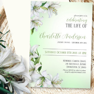 Celebration of life Floral Funeral Invitation