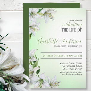 Celebration of life Floral Funeral Invitation