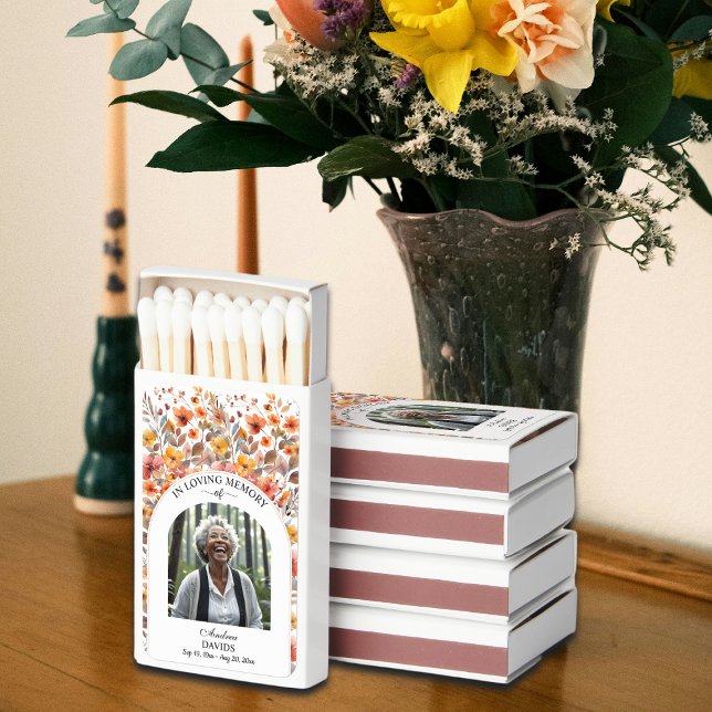 Celebration Of Life Floral Funeral Keepsake Matchboxes (Creator Uploaded)