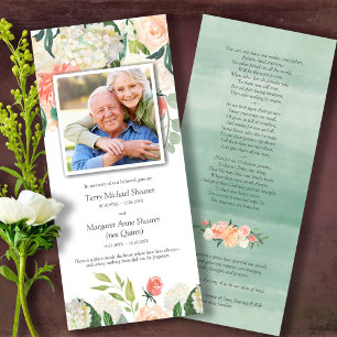 Celebration of Life Floral Funeral Thank You Card