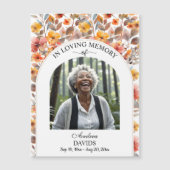 Celebration Of Life Floral Magnetic Keepsake (Front)