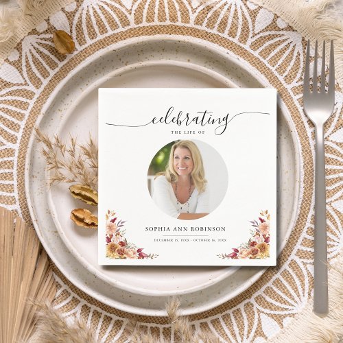 Celebration of Life Floral Memorial Funeral Photo 