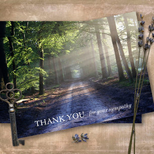 Celebration of Life Forest Funeral Thank You Card