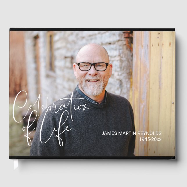 Celebration of Life Full Photo Guest Book (Front)
