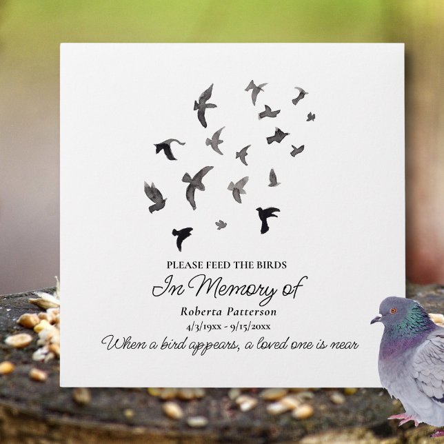 Celebration of Life Funeral Favors Bird Seed Envelope (Creator Uploaded)