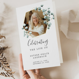 Celebration of Life Funeral Folded Program Flyer