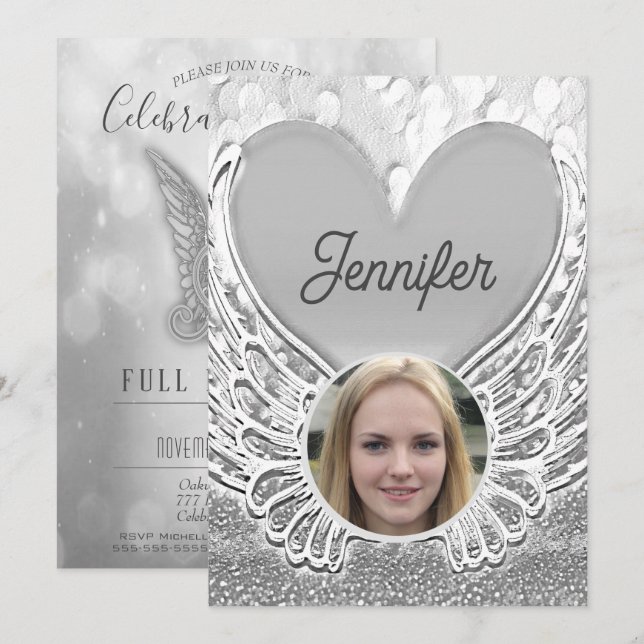 Celebration of Life Funeral Invitation (Front/Back)