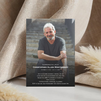 Celebration of Life Funeral Memorial Invitation