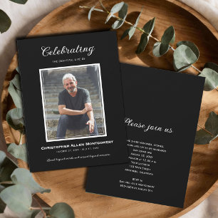 Celebration of Life Funeral Memorial Invitation