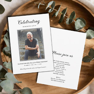 Celebration of Life Funeral Memorial Invitation