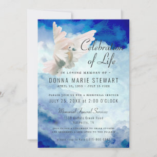 Celebration of Life   Funeral Memorial Invitation