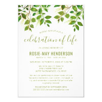 Celebration of Life | Funeral Memorial Nature Invitation