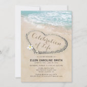 Celebration of Life | Funeral Memorial Ocean Invitation (Front)